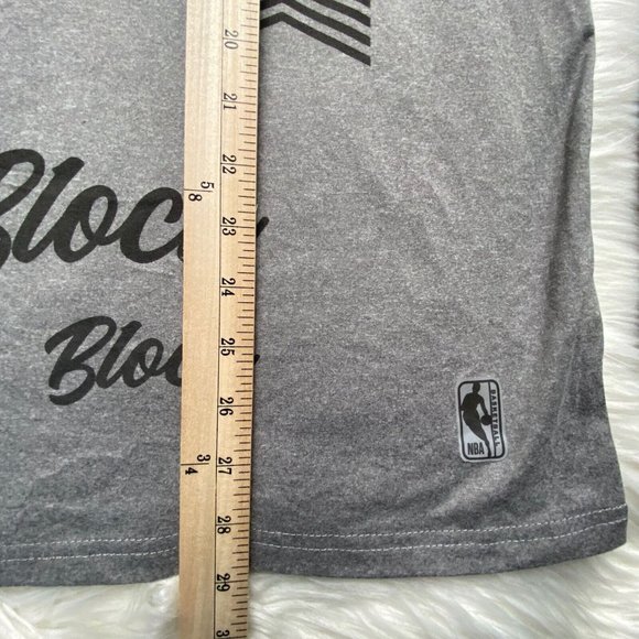 NWT NBA Mens Gray Spell Out Word/Logo Long Sleeve Crew Neck T Shirt Size Large L - Picture 9 of 15